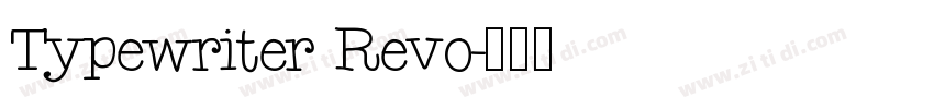 Typewriter Revo字体转换